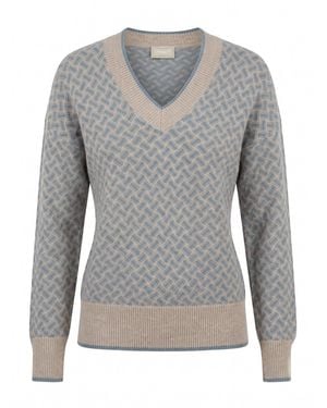 Drumohr V-Neck Sweater - Gray