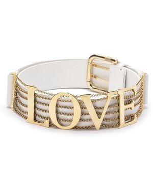 Dolce & Gabbana Leather Belt - White