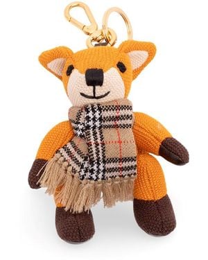 Burberry Fox Scarf Charm - White