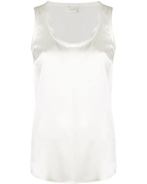 Brunello Cucinelli Satin Top - White