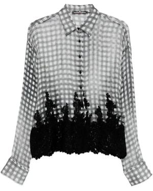 Ermanno Scervino Shirt With Embroidery - Black