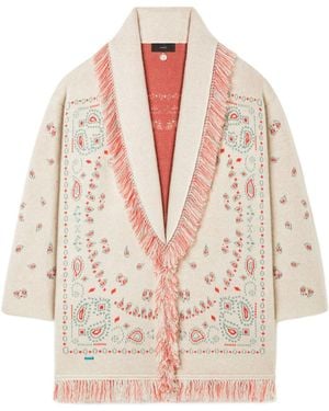 Alanui 'Bandana Jacquard' Cardigan - White