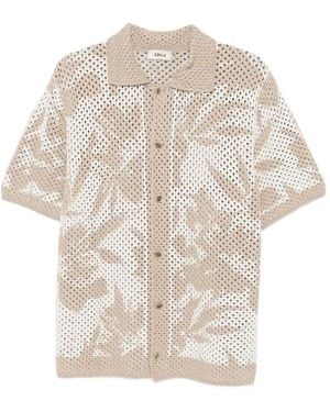 Altea Floreal Print Short Sleeve Shirt - White