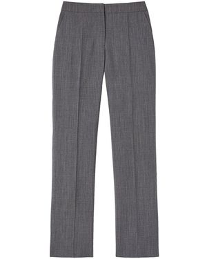 Jil Sander Straight-Leg Tailored Trousers With Subtle Pinstripe Finish - Grey