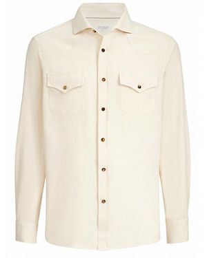 Brunello Cucinelli Corduroy Shirt - Natural