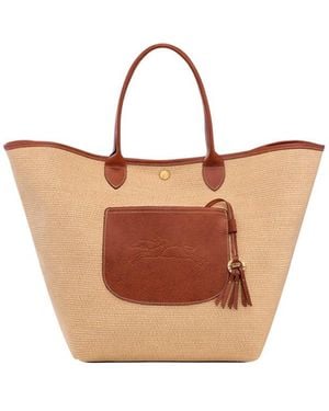 Longchamp 'Le Panier Pliage' Large Basket - White