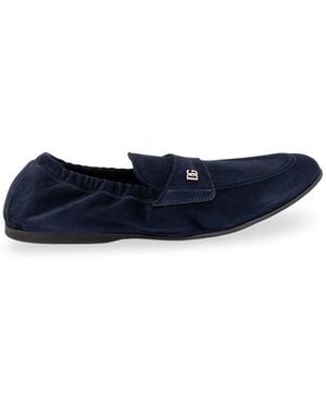 Dolce & Gabbana Dolce & Gabbana Elastic-Back Loafers - Blue