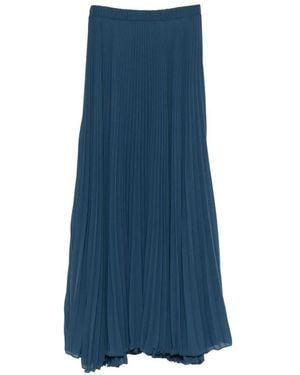 Patrizia Pepe Pleated Maxi Skirt - Blue
