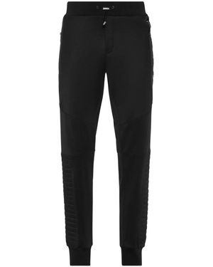 Philipp Plein Tracksuit Trousers Biker Cut - Black