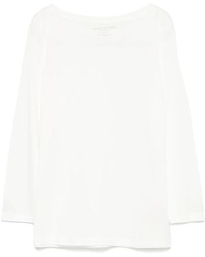 Majestic Filatures Boat-Neck/4 Sleeve T-Shirt - White