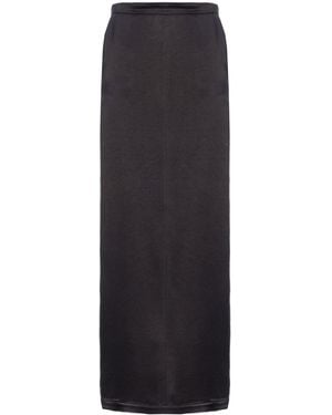 Pinko Grolla Long Skirt With Slit - Black