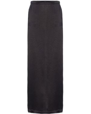 Pinko Grolla Long Skirt With Slit - Black