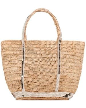 Vanessa Bruno Raphia Small Cabas Tote - Natural