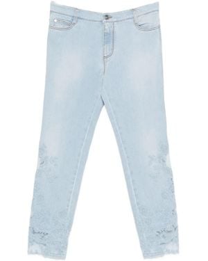 Ermanno Scervino Embroidered Denim Jeans - Blue