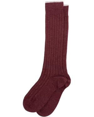 Brunello Cucinelli Rib Knit Socks - Purple