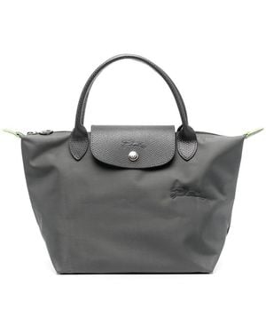 Longchamp Small Le Pliage Green Top Handle Bag - Grey