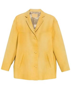 Prada Leather Jacket - Yellow