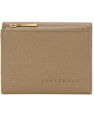Longchamp 'Le Foulonné' Compact Wallet - Natural
