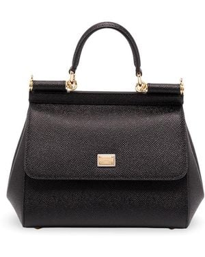 Dolce & Gabbana Small 'Sicily' Handbag - Black