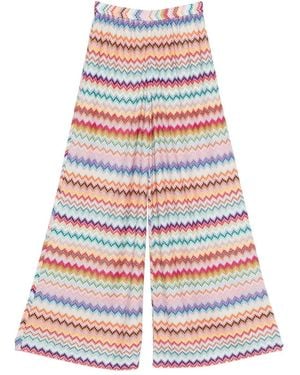 Missoni Zigzag Palazzo Trousers - Red