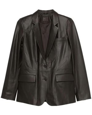 DESA NINETEENSEVENTYTWO Leather Classic Blazer - Black