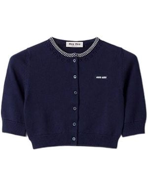 Miu Miu Mini Cardigan - Blue