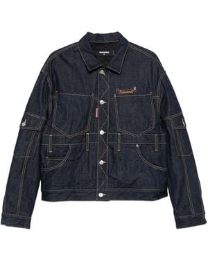 DSquared² Cargo Denim Jacket - Blue