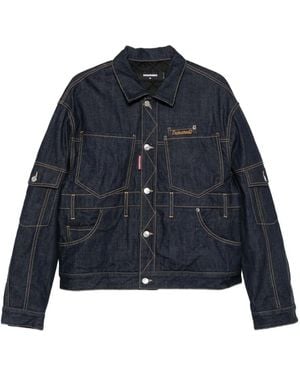 DSquared² Cargo Denim Jacket - Blue