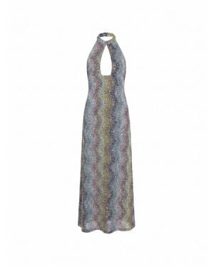 Missoni Cut-Out Sequined Lamé Maxi Dress - White