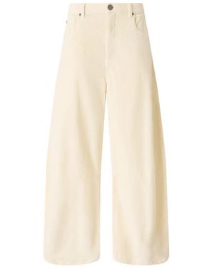 Pinko Corduroy Panelled Trousers - White