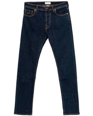 Jacob Cohen 'Bard' Slim Fit 5-Pocket Trousers - Blue