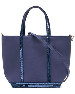 Vanessa Bruno Canvas Small Zipped Cabas Tote - Blue