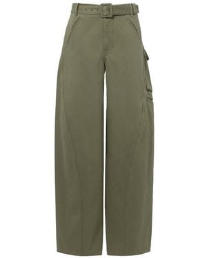 Self-Portrait Cargo Jeans - Green
