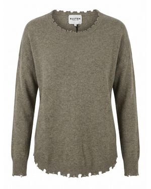 Kujten 'Mela' Round Neck Sweater - Green