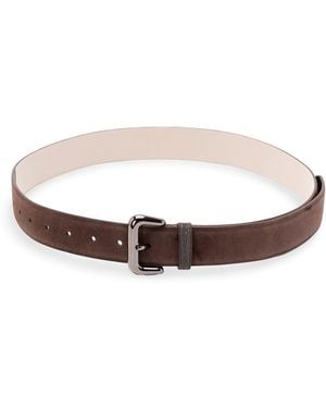 Brunello Cucinelli Leather Belt - White