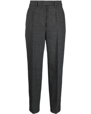 Prada Virgin Wool Pressed-Crease Tailored Trousers - Grey