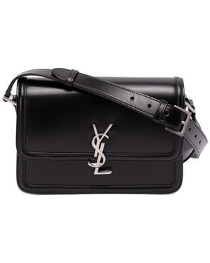 Saint Laurent 'Solferino' Medium Satchel Bag - Black