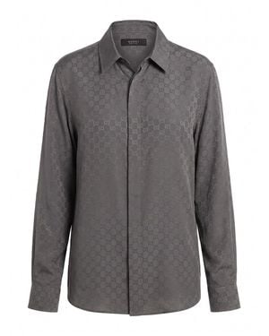 Gucci Gg Jacquard Shirt - Gray