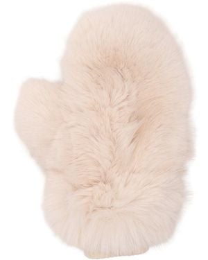 Rudsak Bella Faux Fur Mittens - White