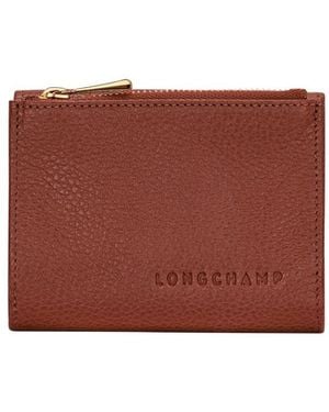 Longchamp 'Le Foulonné' Compact Wallet - Red