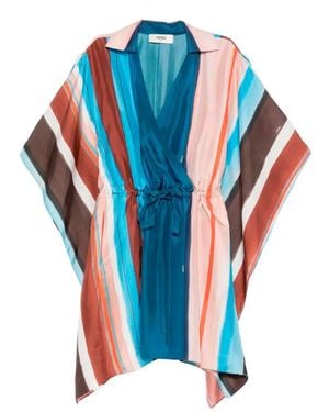 Fendi 'Habutai Stripe' Dress - Blue