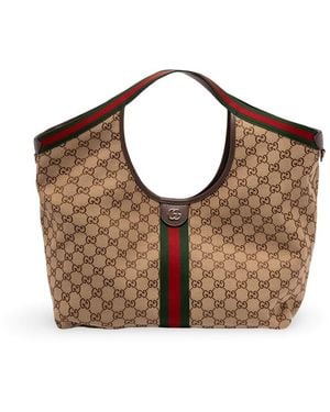 Gucci 'Ophidia' Tote Bag - Brown