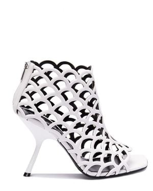 Sergio Rossi 'Sr Mermaid' Sandal Boots - White
