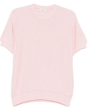 Piacenza 1733 Short Sleeve Crew-Neck Jumper - Pink