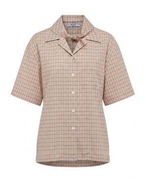 Prada Madras Print Shirt - Natural