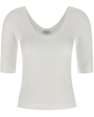 Brunello Cucinelli T-Shirt Monile - White
