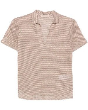 Purotatto Short Sleeve Polo Blouse - White