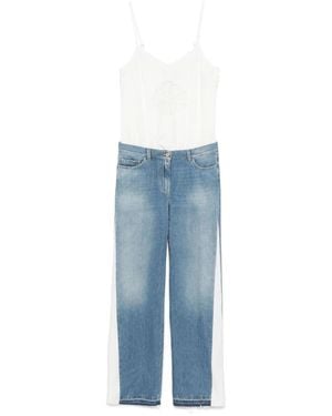 Elisabetta Franchi Trompe-L'Oeil Jumpsuit - Blue