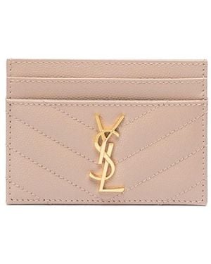 Saint Laurent 'Cassandre' Card Case - Pink