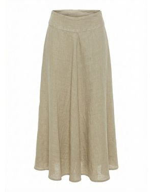 120% Lino Long Skirt - Natural